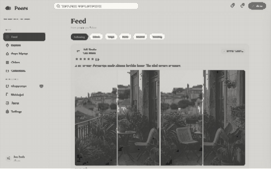Peers app feed screen showing verified reviews
